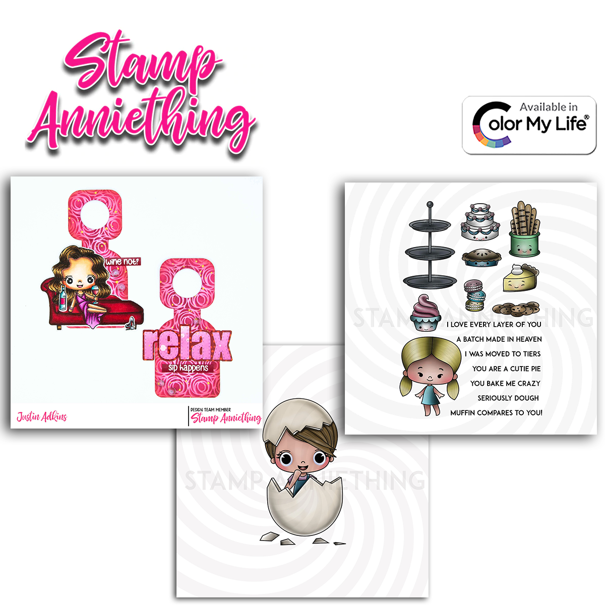 Stamp Anniething in catalog Color My Life Inc